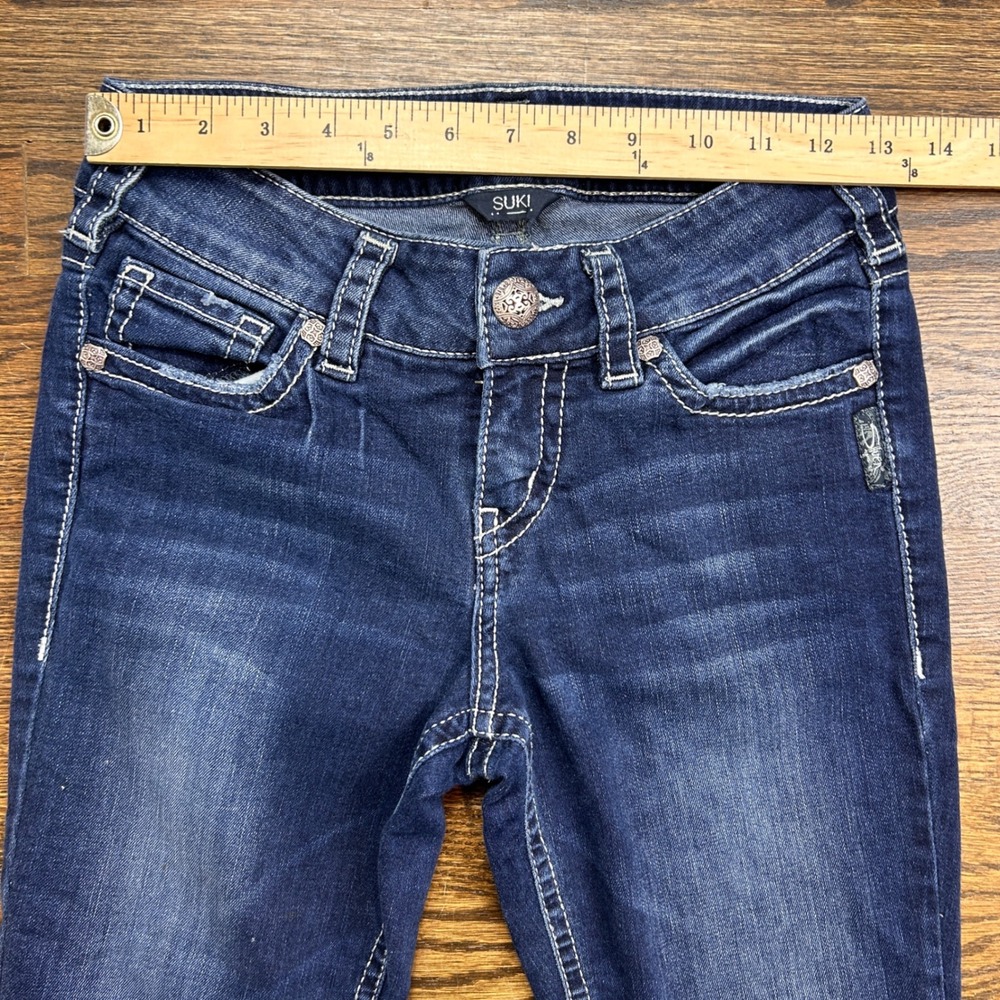 Silver Jeans Co Suki Womens 27 Mid Capri Dark Wash Denim Cropped - Picture 4 of 10